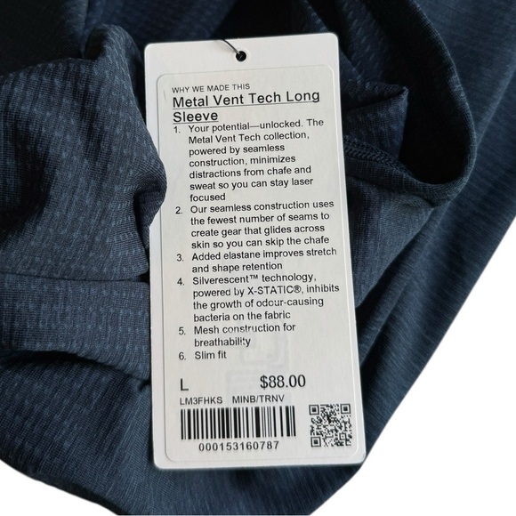 lululemon
METAL VENT TECH LONG SLEEVE - Long sleeved top - mineral blue - Picture 7 of 7